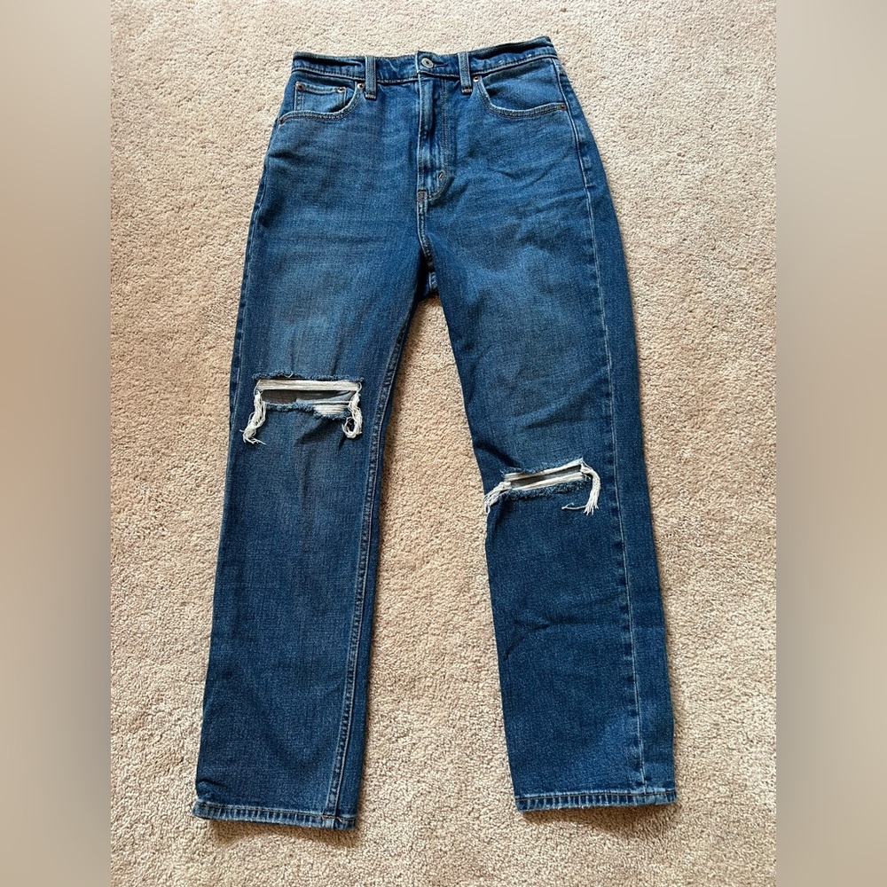 Abercrombie & Fitch Ankle Straight Ultra High Rise Jean